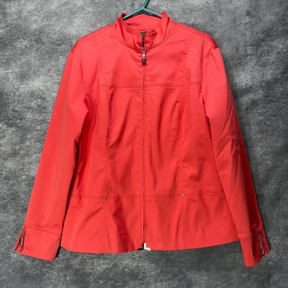 Jamie Sadock Coral Full Zip Jacket Women's Golf Lightweight - Picture 1 of 12